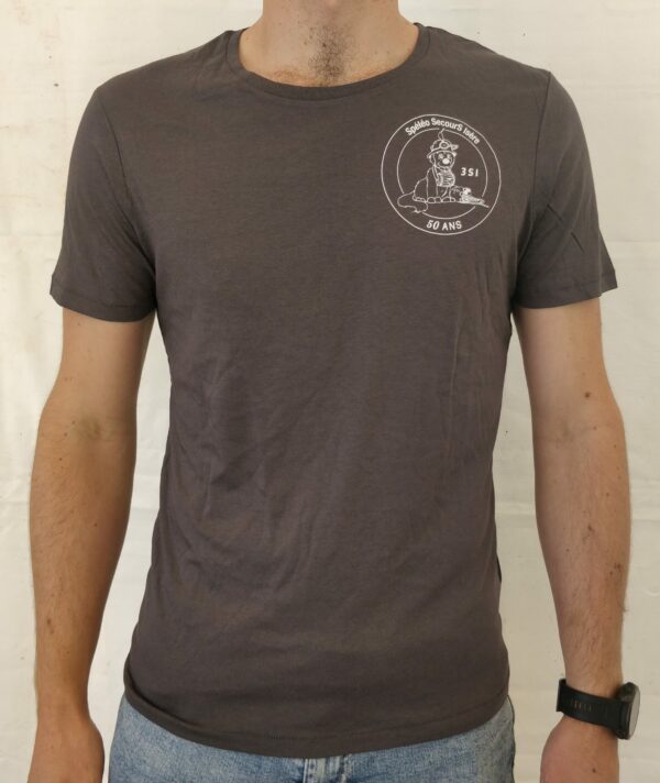 T-shirt 50ans Gris H/F – Image 4