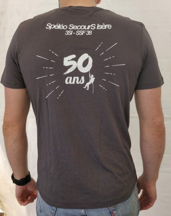 T-shirt 50ans Gris H/F – Image 5
