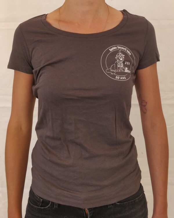 T-shirt 50ans Gris H/F – Image 2